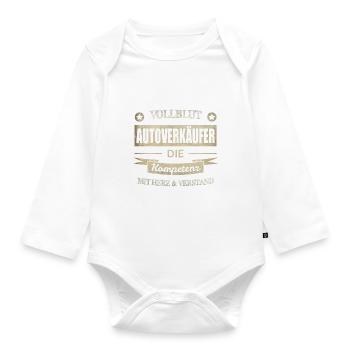 Autoverkäufer Spruch - Baby Bio-Langarm-Body - Weiß - Vorne