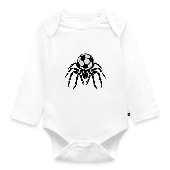 Fußspinne Spinne Spinne - Baby Bio-Langarm-Body - Weiß - Vorne