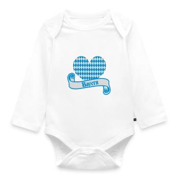 Bayern - Baby Bio-Langarm-Body - Weiß - Vorne