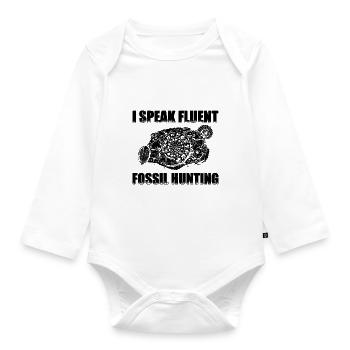 Fossils Collecting Fossil Collectors Paleontologists - Organic Longsleeve Baby Bodysuit - white - Front