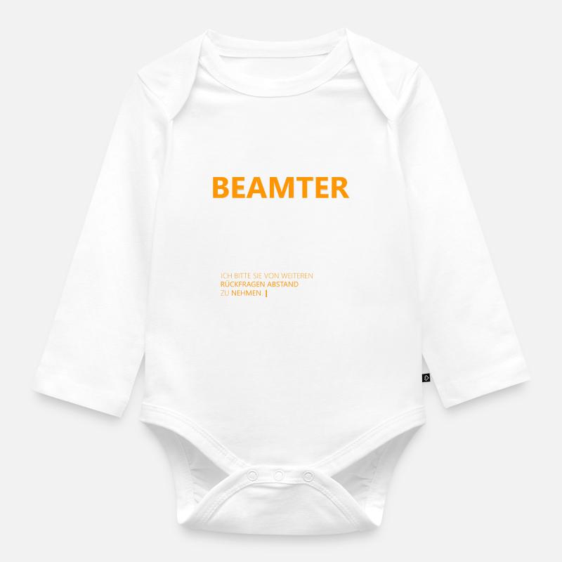 Beamten Geschenk - Baby Bio-Langarm-Body - Weiß