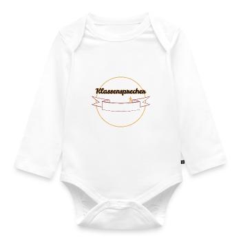Klassensprecher weil Superheld kein Beruf ist - Baby Bio-Langarm-Body - Weiß - Vorne