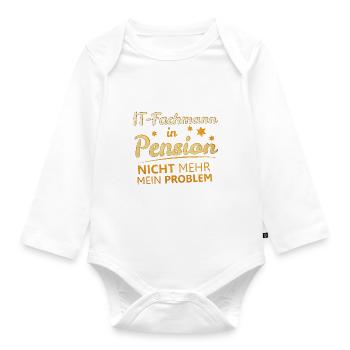 IT Fachmann Ruhestand Rente - Baby Bio-Langarm-Body - Weiß - Vorne