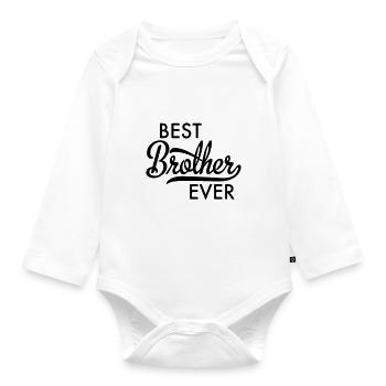 Frère - Body Bébé bio manches longues - blanc - Devant