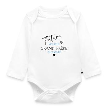 Future meilleur grand-frère du monde - Body Bébé bio manches longues - blanc - Devant