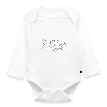 Fish - Organic Longsleeve Baby Bodysuit - white - Front