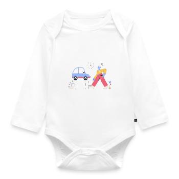 Pablo - Car service - Baby Bio-Langarm-Body - Weiß - Vorne