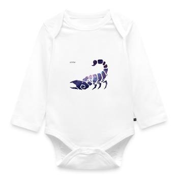 Skorpion - Sternzeichen - Baby Bio-Langarm-Body - Weiß - Vorne
