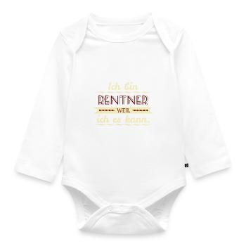 rentner weil ich es kann - Baby Bio-Langarm-Body - Weiß - Vorne
