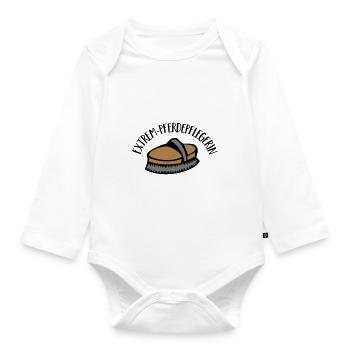 Extrem-Pferdepflegerin - Baby Bio-Langarm-Body - Weiß - Vorne