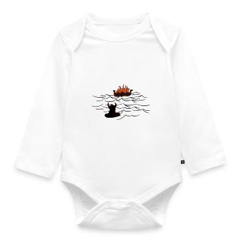 Viking Funeral - Organic Longsleeve Baby Bodysuit - white - Front