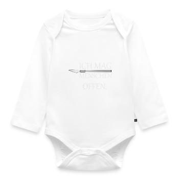 Medizinstudent Physikum Arzt - Baby Bio-Langarm-Body - Weiß - Vorne