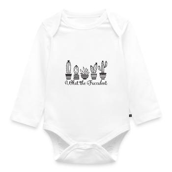 Cactus Fucculent Cactus Garden Cactus Plants - Organic Longsleeve Baby Bodysuit - white - Front