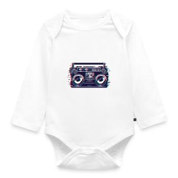 Cassette recorder - Organic Longsleeve Baby Bodysuit - white - Front