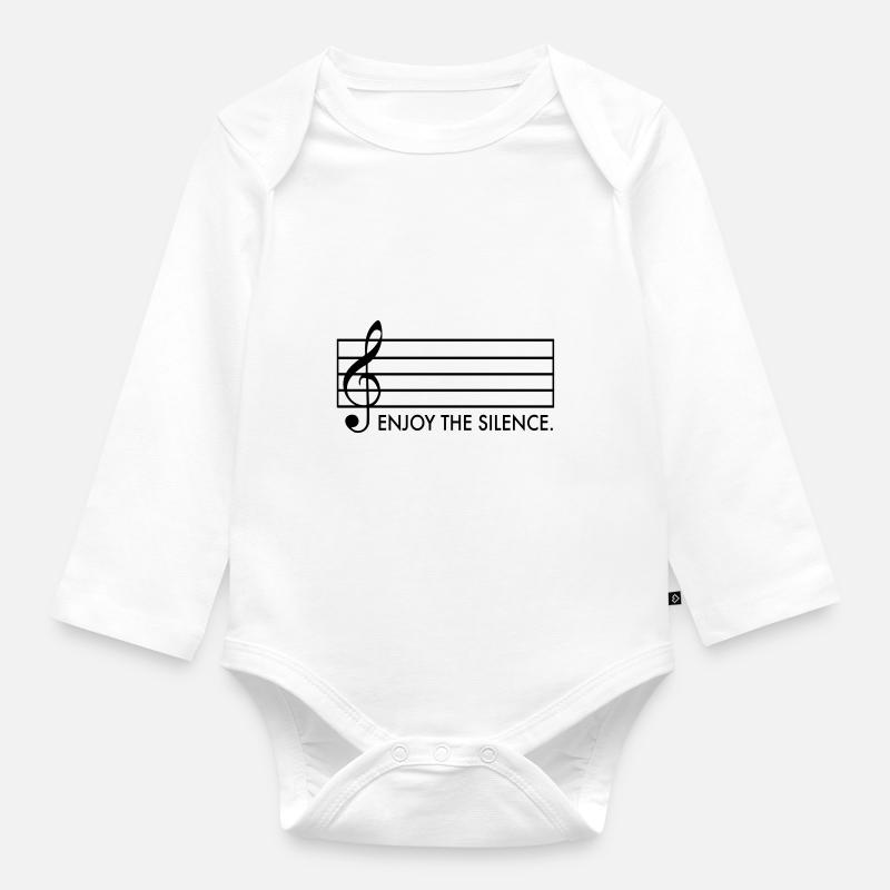 Musik - Baby Bio-Langarm-Body - Weiß