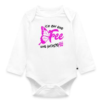 Katastrofee Fee Märchen Mädchen Elfe - Baby Bio-Langarm-Body - Weiß - Vorne
