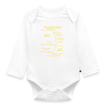 Route 0.4.0 Playa del Socorro - Pico del Teide - Organic Longsleeve Baby Bodysuit - white - Front