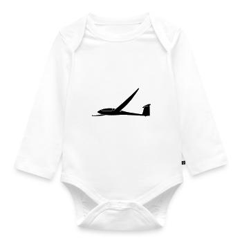 Ventus C17.6 glider pilot - Organic Longsleeve Baby Bodysuit - white - Front