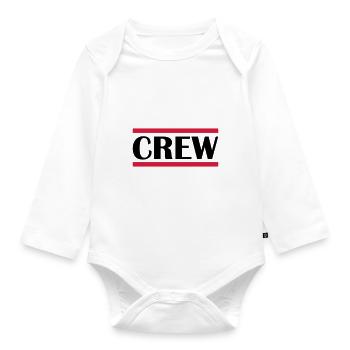 crew - Baby Bio-Langarm-Body - Weiß - Vorne