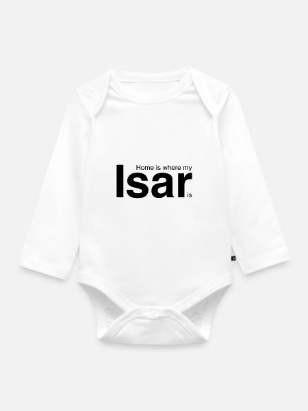 Home is where my Isar is - Baby Bio-Langarm-Body - Weiß