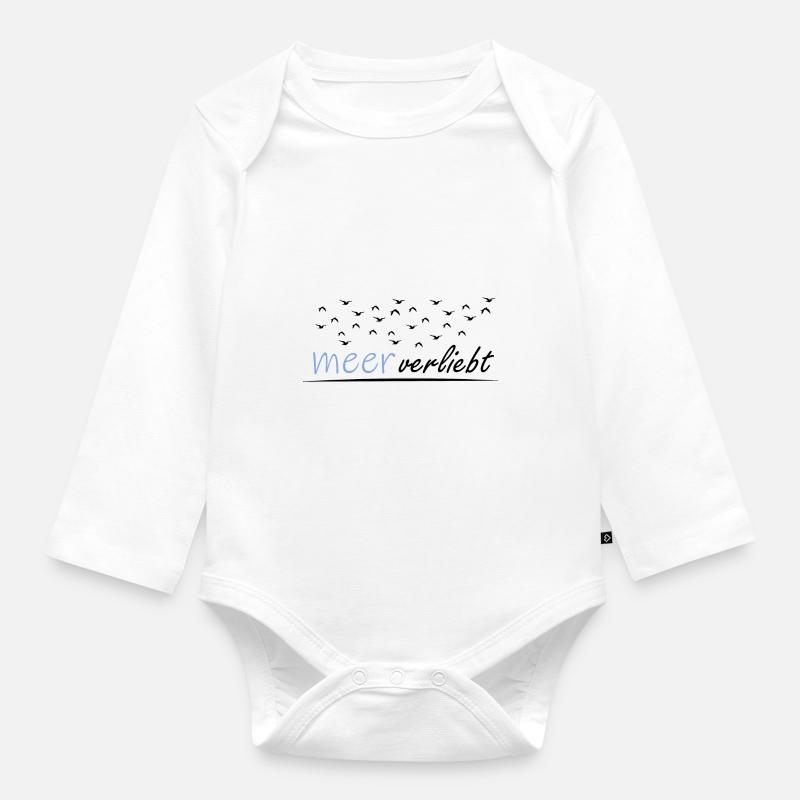 meerverliebt - Baby Bio-Langarm-Body - Weiß
