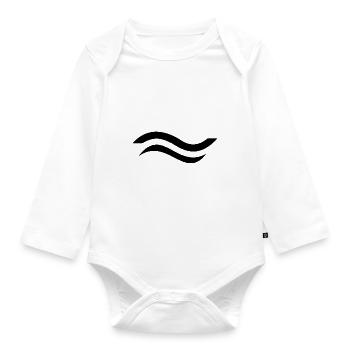 Finn Dinghy Class Sign - Organic Longsleeve Baby Bodysuit - white - Front