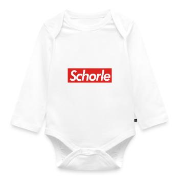 Schorle - Geschenk - Baby Bio-Langarm-Body - Weiß - Vorne
