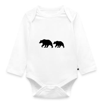 baeren familie - Baby Bio-Langarm-Body - Weiß - Vorne