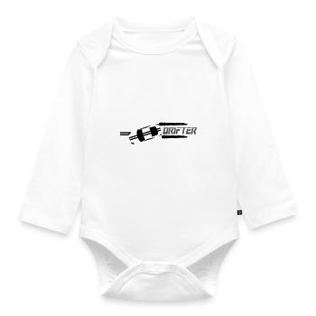 drifter - Baby Bio-Langarm-Body - Weiß - Vorne