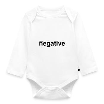 tested negative - Organic Longsleeve Baby Bodysuit - white - Front