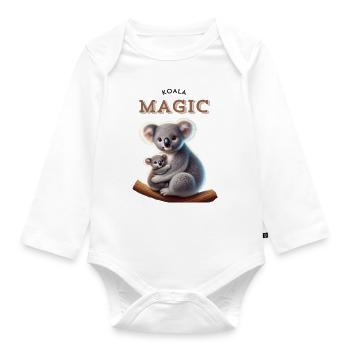 Koala Magic - Baby Bio-Langarm-Body - Weiß - Vorne