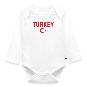 Turquie Vintage Turquie turque - Body Bébé bio manches longues - blanc - Devant