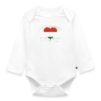 Hungary Flag Hungarian flag Balaton Hungary - Organic Longsleeve Baby Bodysuit - white - Front
