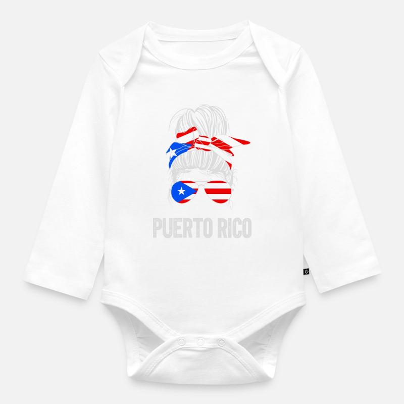 Porto Rico - Body Bébé bio manches longues - blanc