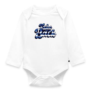 Griechenland Flagge Hellas Athen Griechische Fahne - Baby Bio-Langarm-Body - Weiß - Vorne