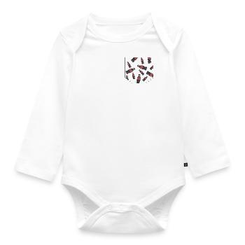 Idée cadeau cola poche de poitrine - Body Bébé bio manches longues - blanc - Devant