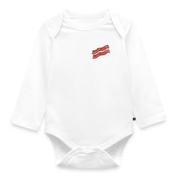 bacon - Organic Longsleeve Baby Bodysuit - white - Front