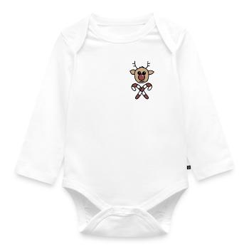 Rudolph - Body Bébé bio manches longues - blanc - Devant