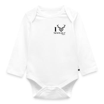 I love Moosalpregion - Baby Bio-Langarm-Body - Weiß - Vorne