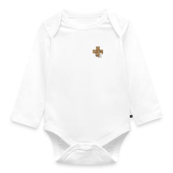 Trust in God - Baby Bio-Langarm-Body - Weiß - Vorne