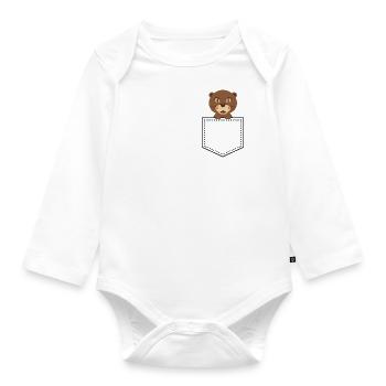 Pocket Otter - Sacs de loutre - Body Bébé bio manches longues - blanc - Devant