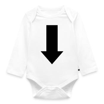 arrow - Organic Longsleeve Baby Bodysuit - white - Front