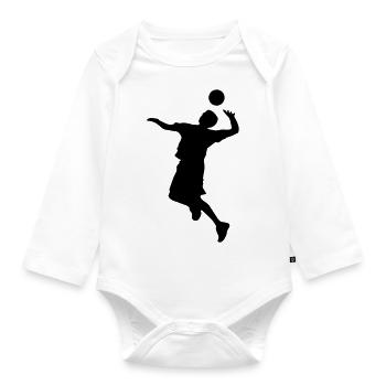Volley Sillhouette - Organic Longsleeve Baby Bodysuit - white - Front
