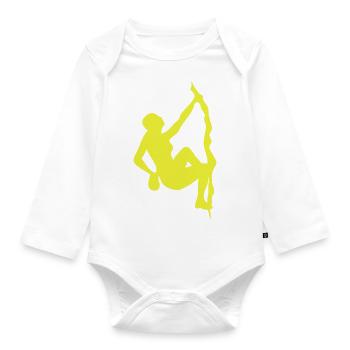 climbing sport - Organic Longsleeve Baby Bodysuit - white - Front