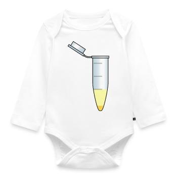 reagenzglas flask tube experiment chemistry chemie - Baby Bio-Langarm-Body - Weiß - Vorne