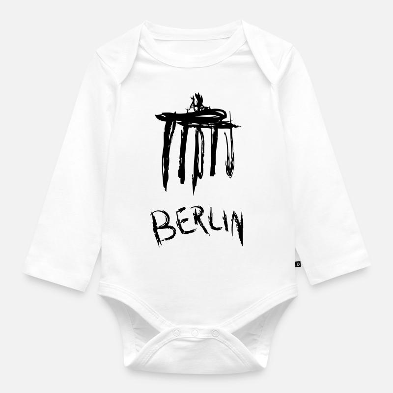 berlin - Baby Bio-Langarm-Body - Weiß