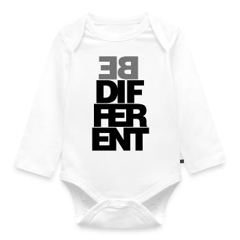 Be different - Baby Bio-Langarm-Body - Weiß - Vorne