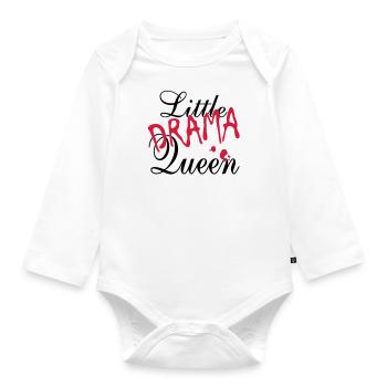 Little Queen DRAME - Body Bébé bio manches longues - blanc - Devant