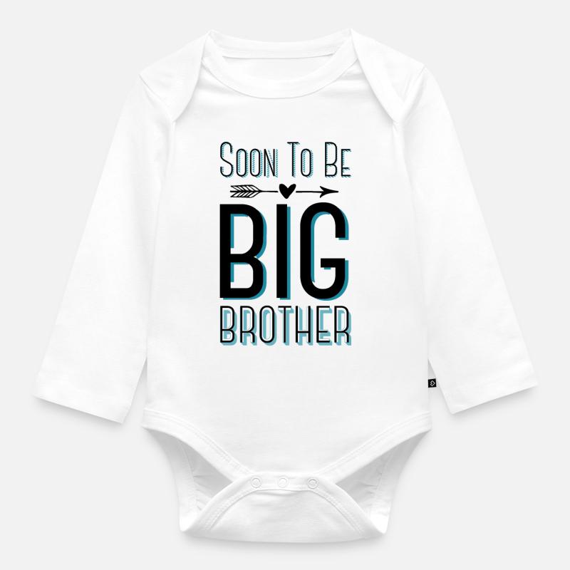 Soon big brother - Body Bébé bio manches longues - blanc