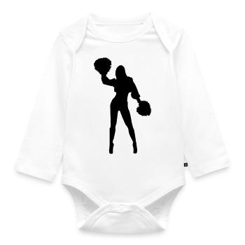 cheerleading - Baby Bio-Langarm-Body - Weiß - Vorne